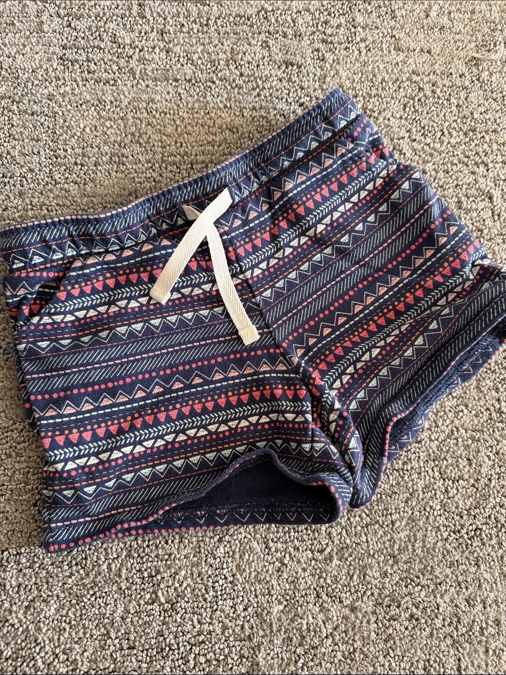 10 for $20🔥Carter's Navy Shorts with Pink & Cream Tribal Print